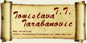 Tomislava Tarabanović vizit kartica